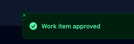 Approved work item