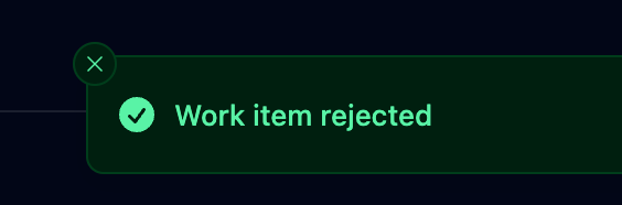 Rejected work item